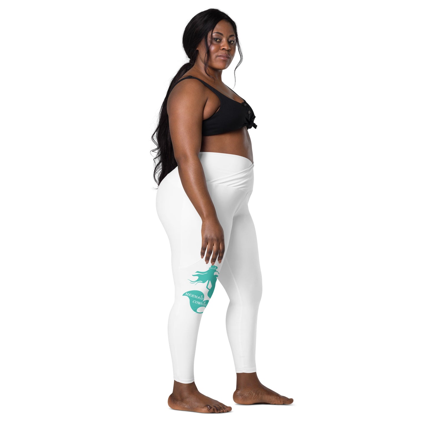 Crossover leggings with pockets